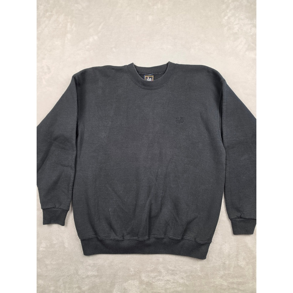 Vintage USA Olympic Sweatshirt Mens M/L Black Logo Crewneck Sports Fleece *Read